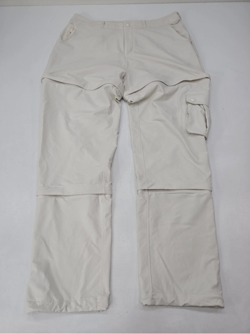 Outdoor Voices RecTrek Zip-Off Pant Bone Size XL Womens No Belt